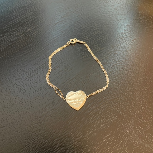 Tiffany’s Heart Tag Double Chain Bracelet - Picture 3 of 3